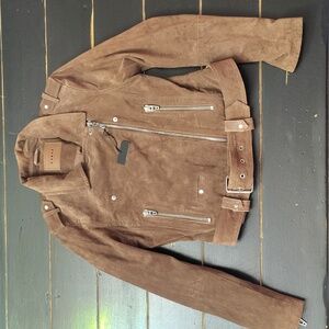 Blank NYC Brown Suede Leather Jacket